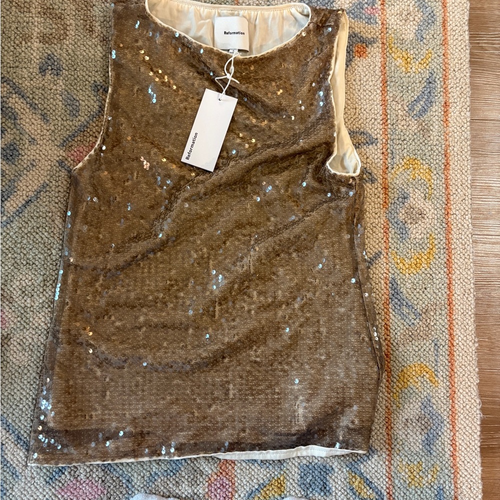 Reformation Lisa Sequin Top (NWT)